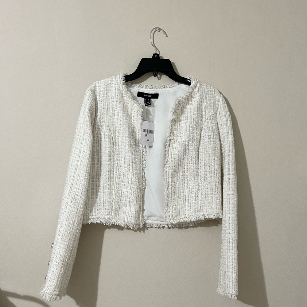 Tweed White Jacket from Forever 21